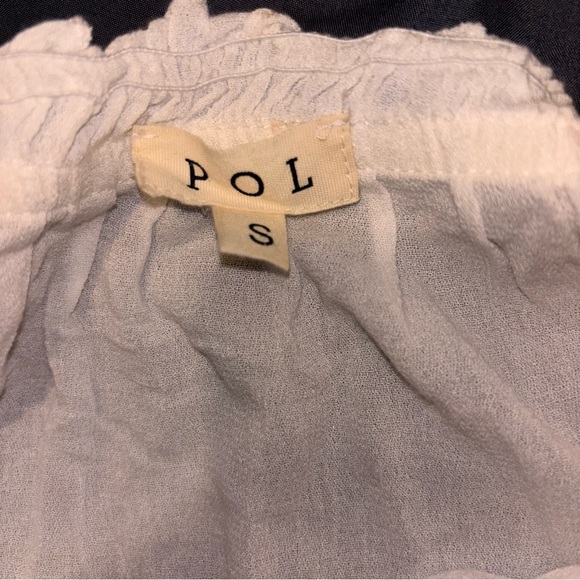 POL Boho Ruffle Peasant Top + Distressed Flare Jeans Outfit Small - Picture 2 of 13